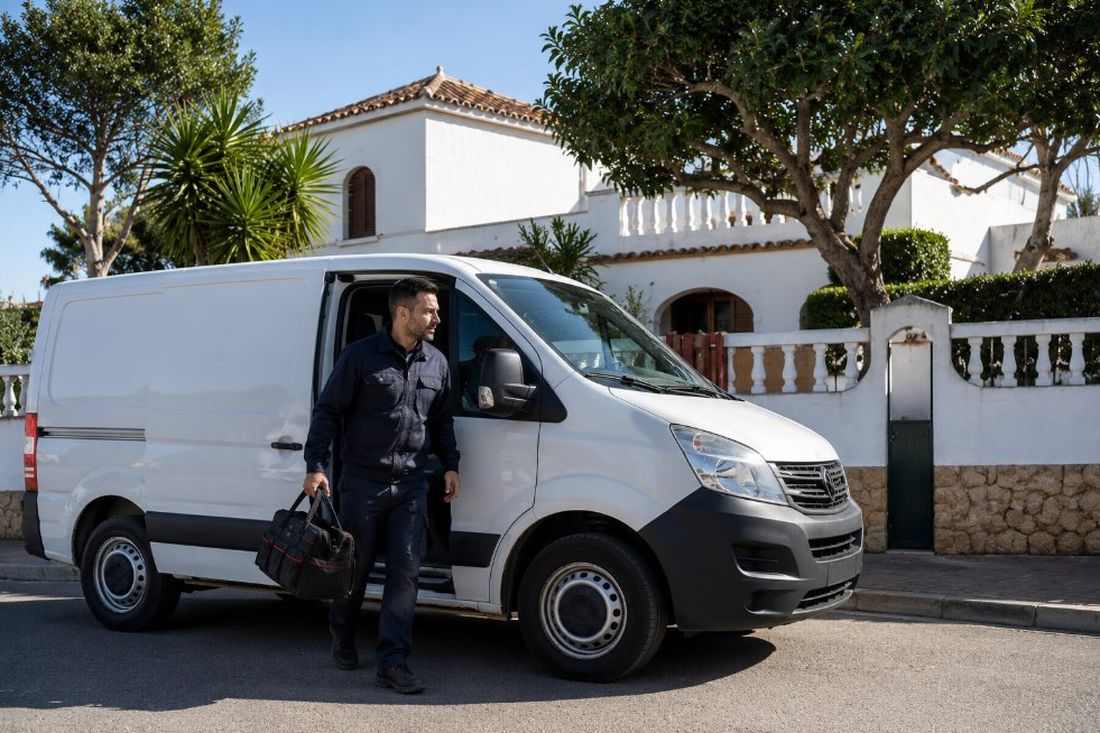 Furgoneta del servicio técnico de calderas en Reus y el Baix Camp